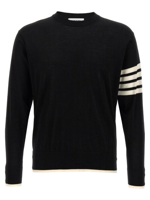 '4 Bar' sweater THOM BROWNE White/Black