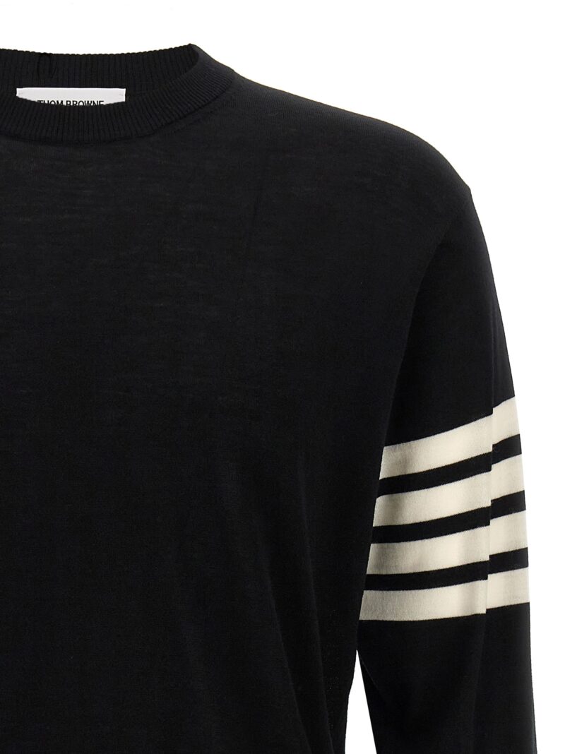 '4 Bar' sweater Man THOM BROWNE White/Black