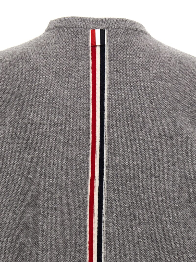 'RWB' sweater 100% virgin wool THOM BROWNE Gray