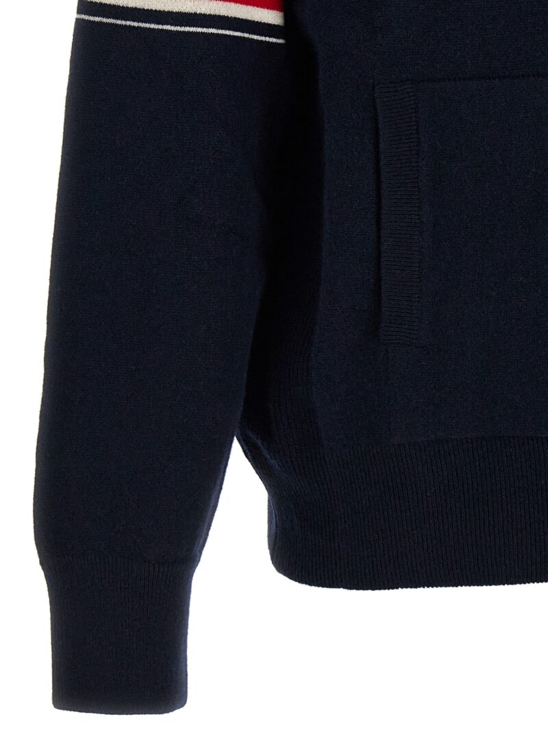 'RWB' hoodie 100% cashmere THOM BROWNE Blue