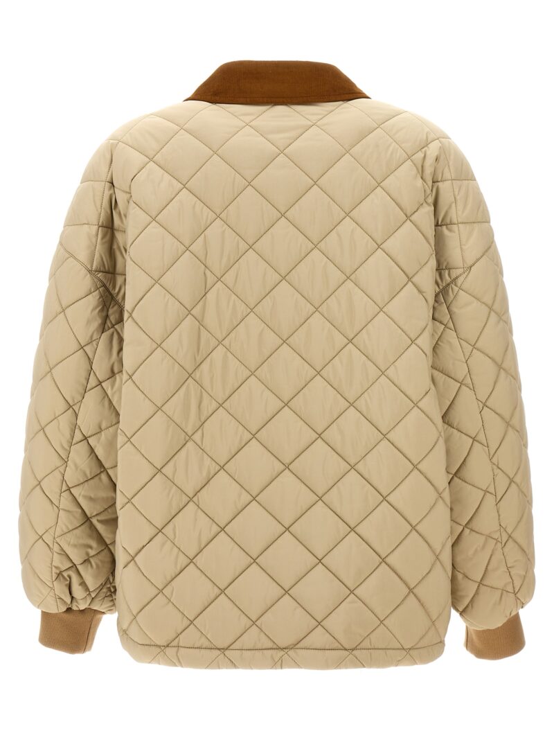 Logo quilted down jacket ML1087SOOO15PUF0036 MIU MIU Beige