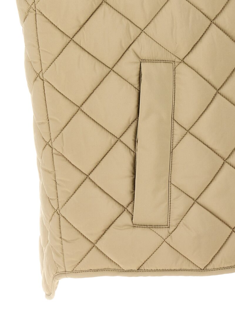 Logo quilted vest 100% polyester MIU MIU Beige