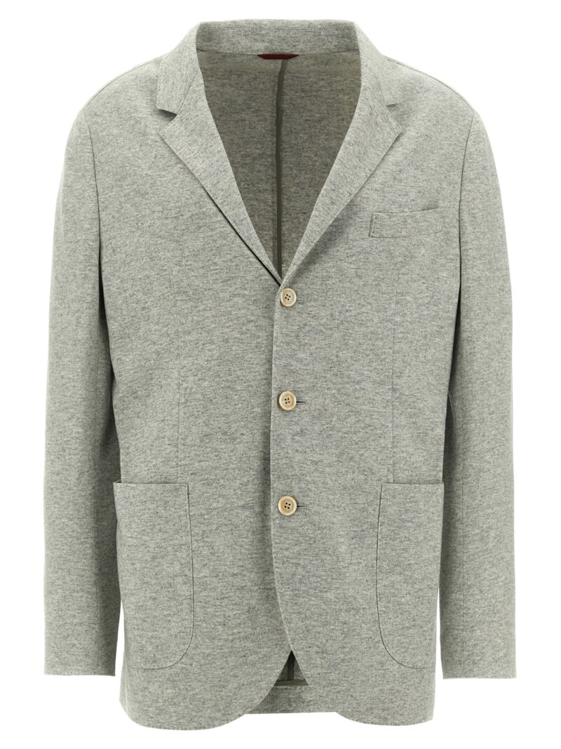 Single-breasted cashmere blazer BRUNELLO CUCINELLI Gray