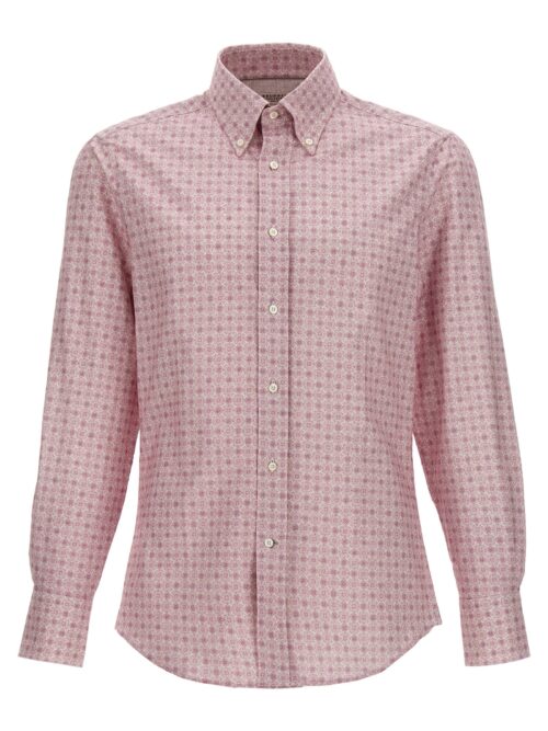 Micro patterned shirt BRUNELLO CUCINELLI Pink