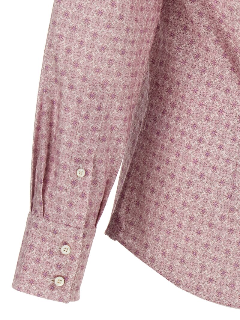 Micro patterned shirt 100% cotton BRUNELLO CUCINELLI Pink