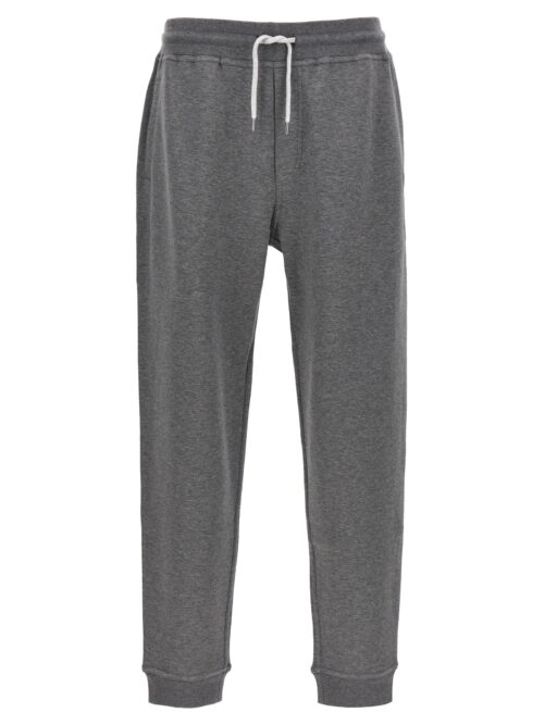 Cotton blend joggers BRUNELLO CUCINELLI Gray