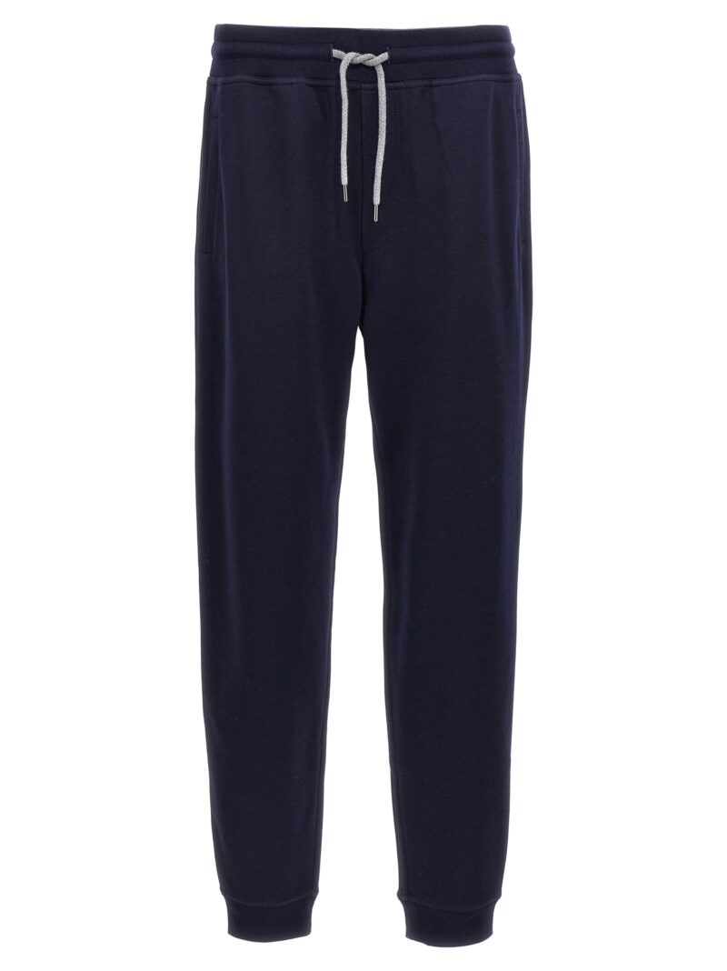 Cotton blend joggers BRUNELLO CUCINELLI Blue