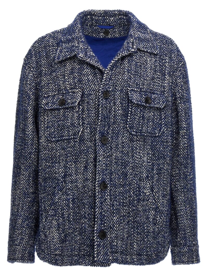 Chevron wool jacket ETRO Blue