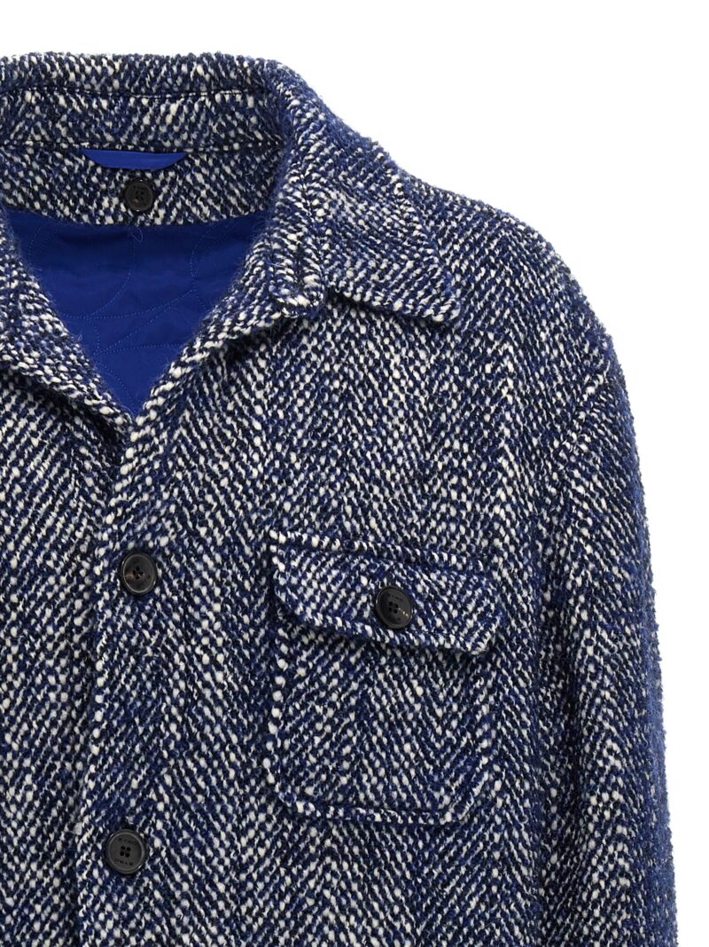 Chevron wool jacket Man ETRO Blue