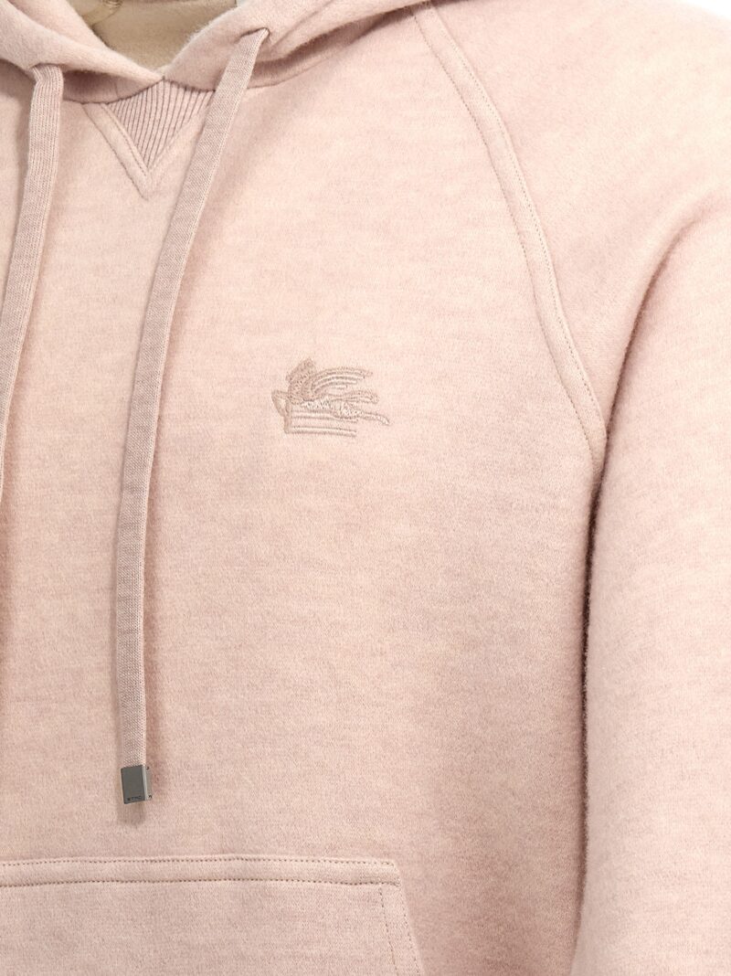 Logo embroidery wool hoodie 92% wool