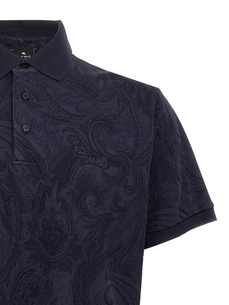 'Pegaso' polo shirt Man ETRO Blue