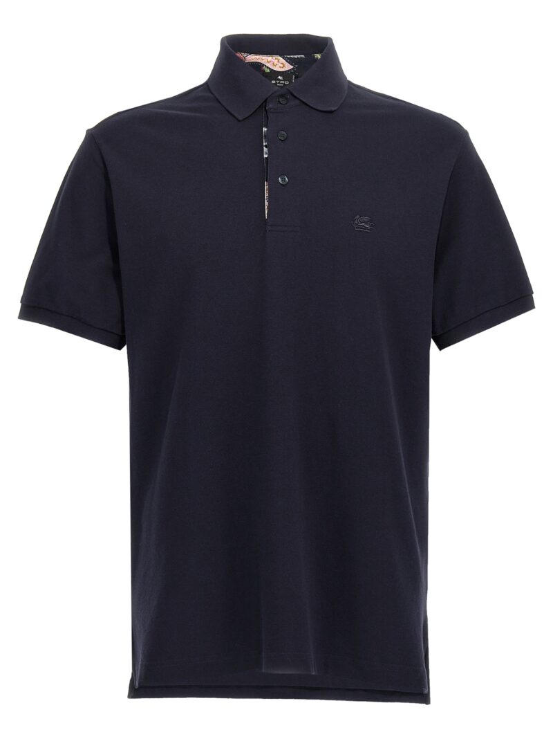 'Pegaso' polo shirt ETRO Blue