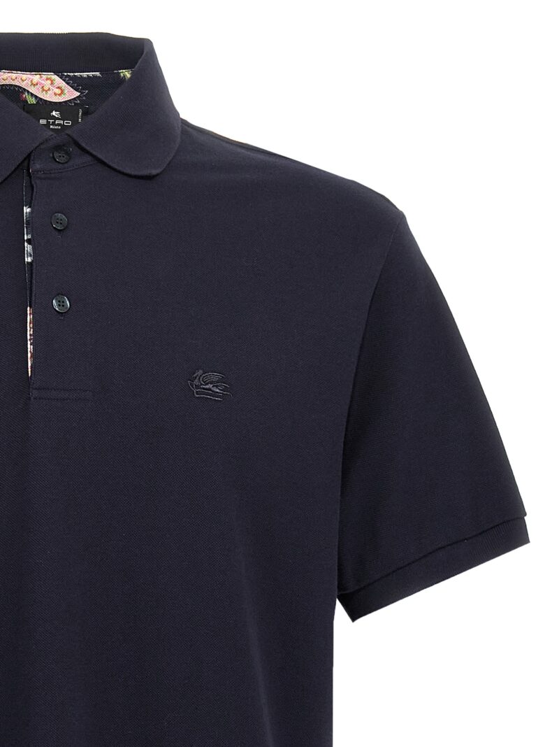 'Pegaso' polo shirt Man ETRO Blue