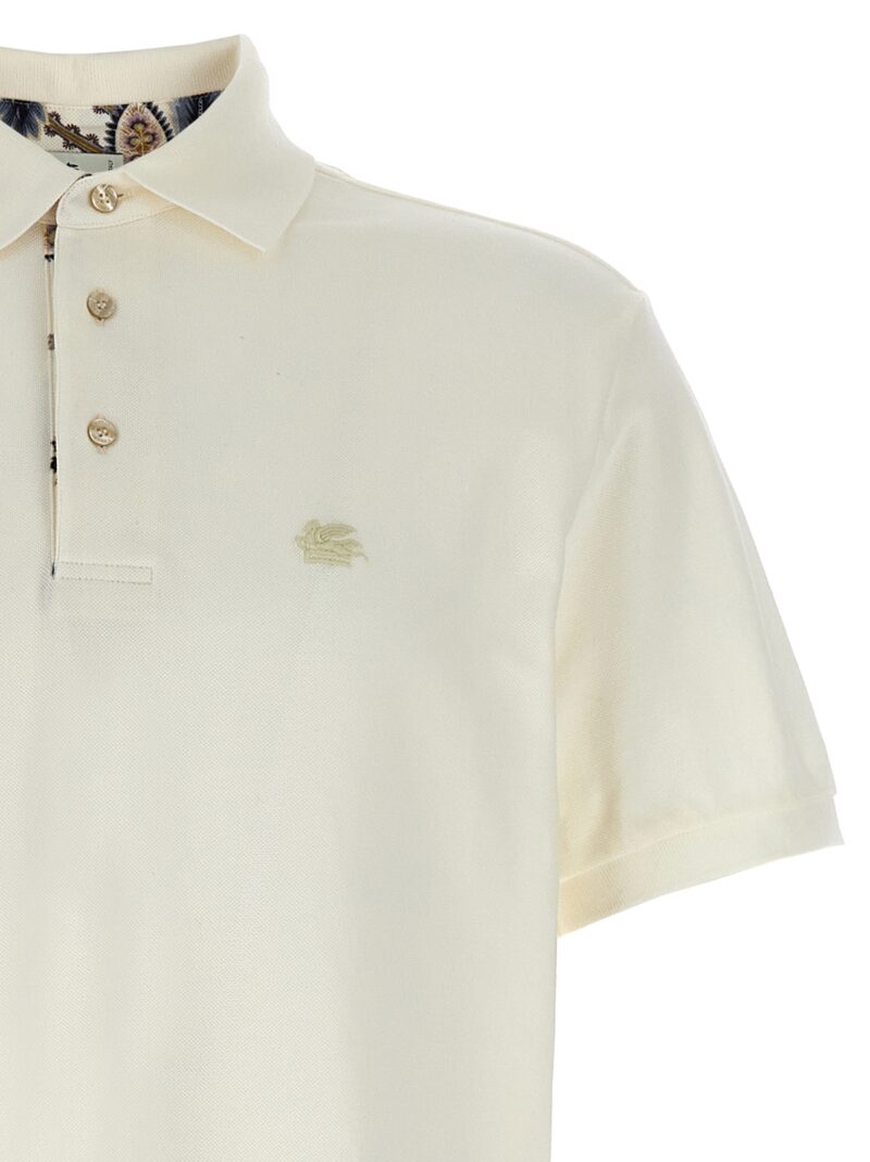 'Pegaso' polo shirt Man ETRO White