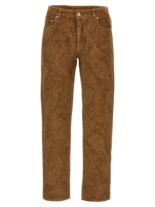 'Paisley' velvet pants ETRO Brown