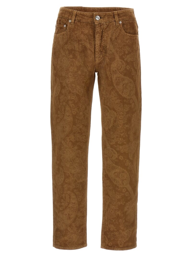 'Paisley' velvet pants ETRO Brown