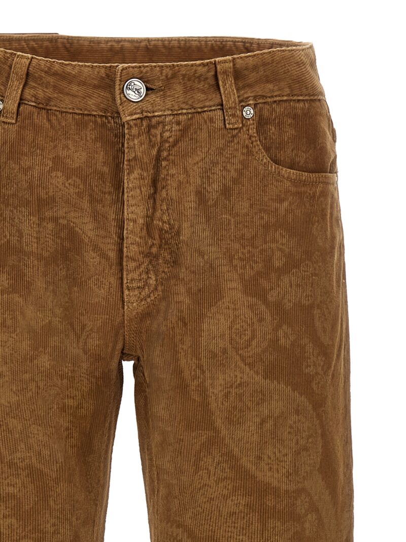 'Paisley' velvet pants Man ETRO Brown