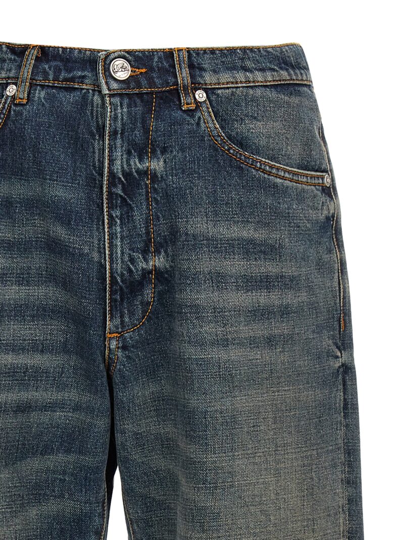 'Pegaso' embroidery jeans Man ETRO Blue