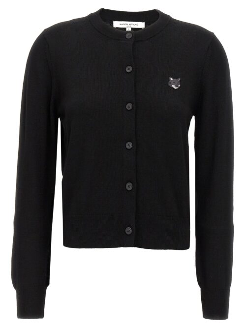 'Bold Fox Head' cardigan MAISON KITSUNE Black