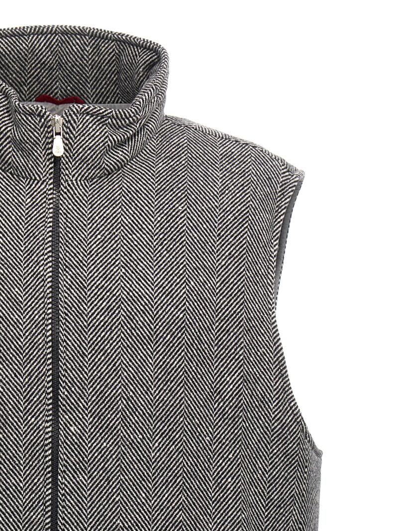 Chevron vest Man BRUNELLO CUCINELLI Gray