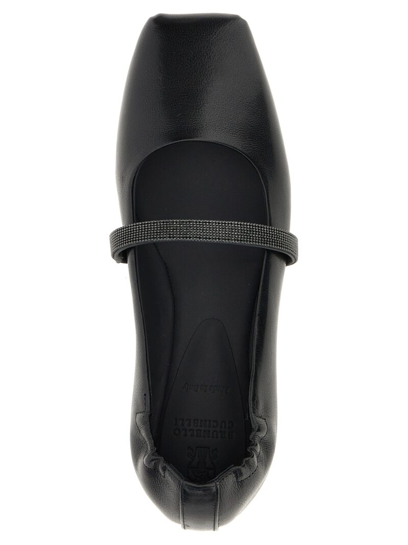 'Monile' ballet flats 100% leather BRUNELLO CUCINELLI Black