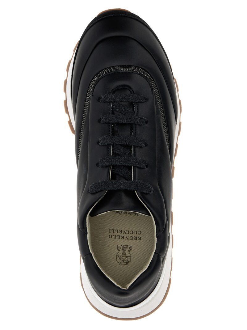 'Monile' sneakers 100% leather BRUNELLO CUCINELLI Black