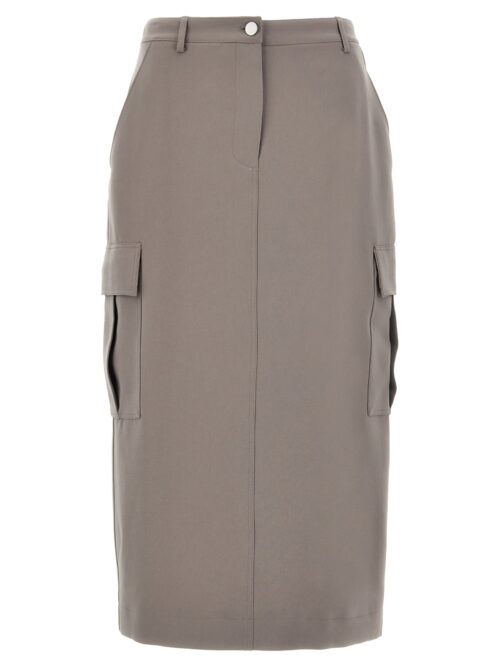 'Relaxed Cargo' skirt THEORY Gray