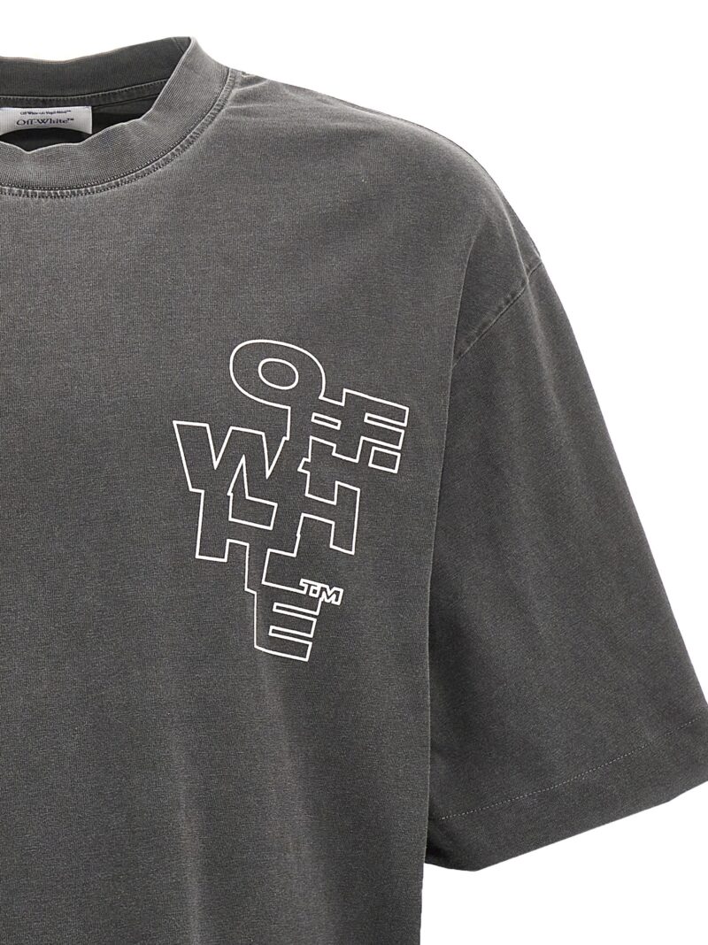 'Outline Arrow Skate' T-shirt Man OFF-WHITE Gray