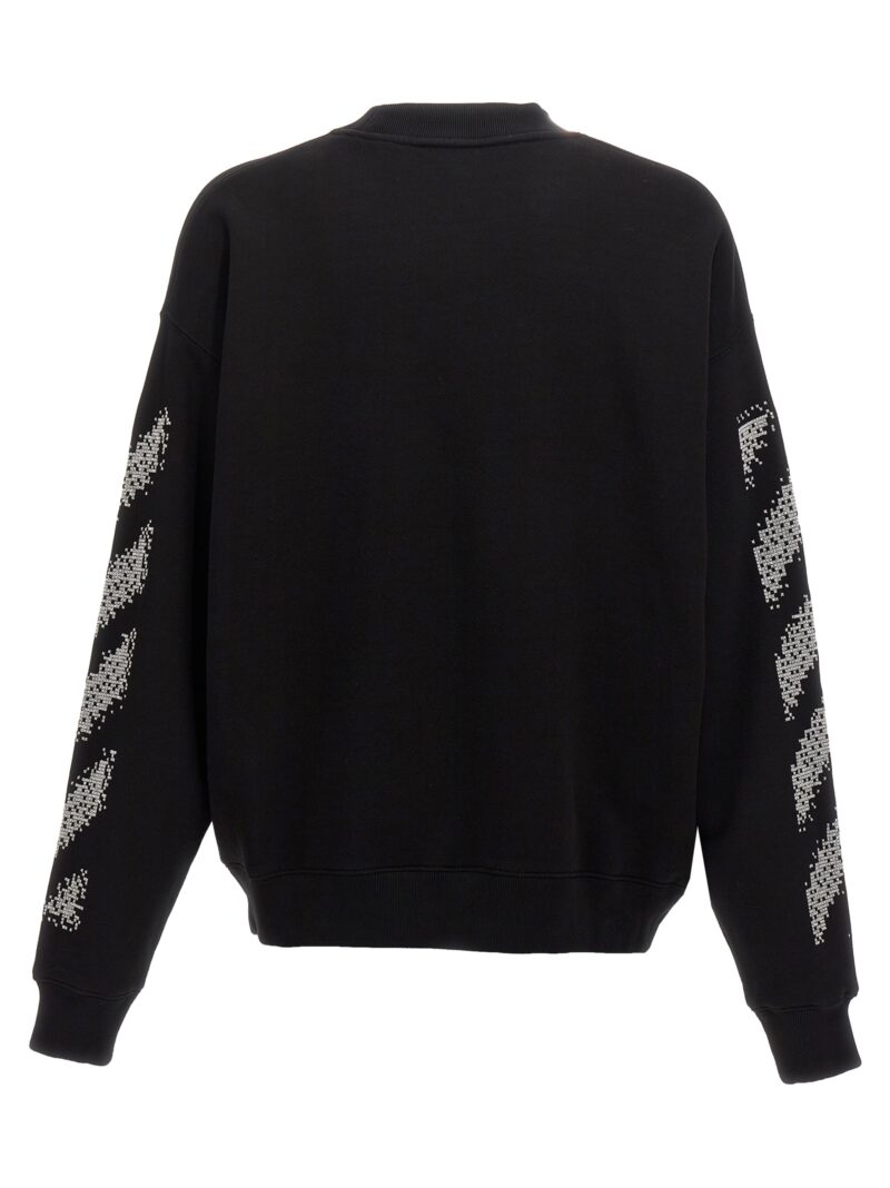 'Pixel Diag Skate' sweatshirt OMBA054F24FLE00310011001 OFF-WHITE White/Black