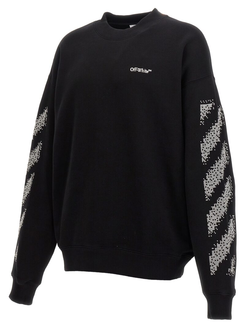 'Pixel Diag Skate' sweatshirt Man OFF-WHITE White/Black