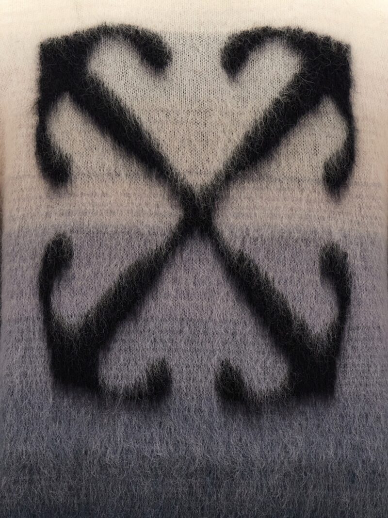 'Arrow Grad' sweater 47% acetate 27% mohair wool 26% polyamide OFF-WHITE Gray