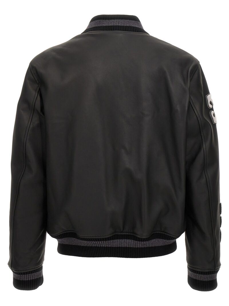 'Varsity' bomber jacket OMJA122C99LEA00110101010 OFF-WHITE Black