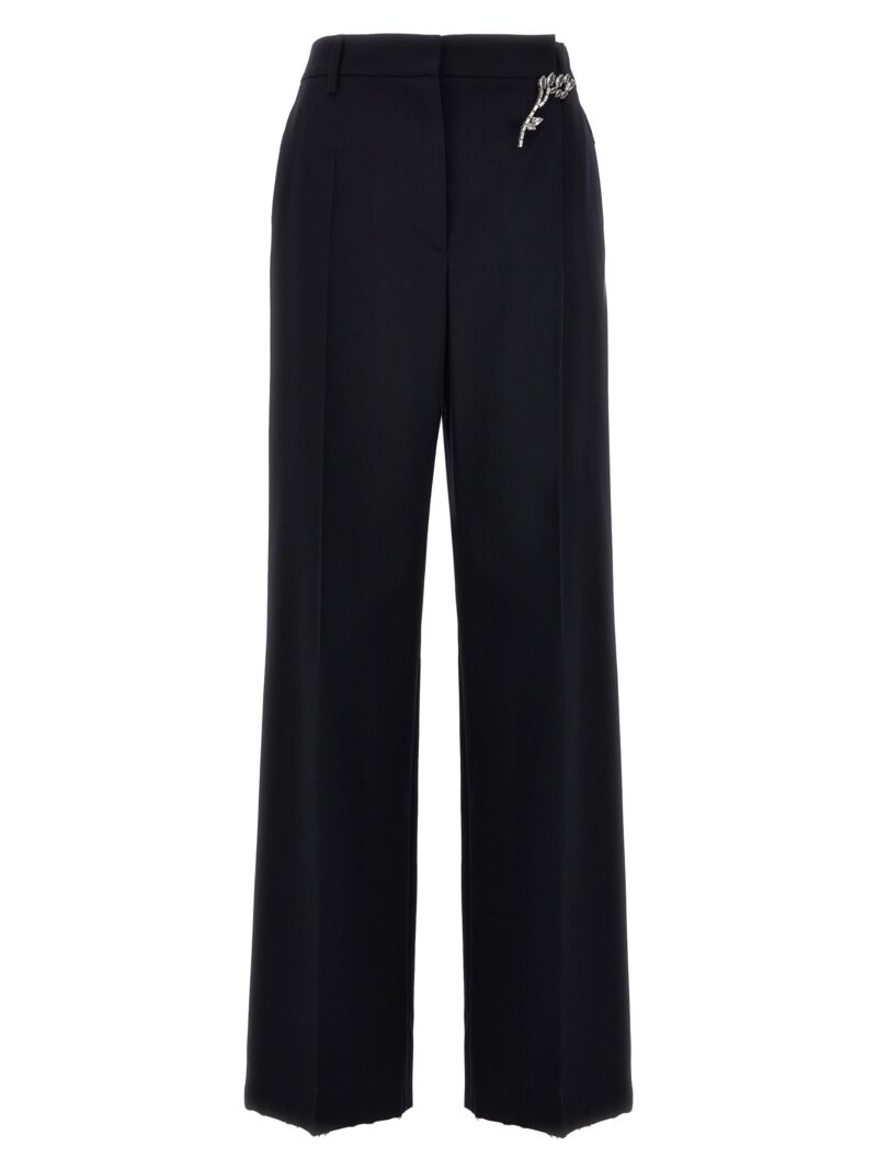 Gabardine trousers PRADA Blue