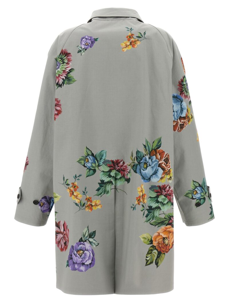 Printed cotton trench coat P658RSOOO14ZVF0276 PRADA Gray