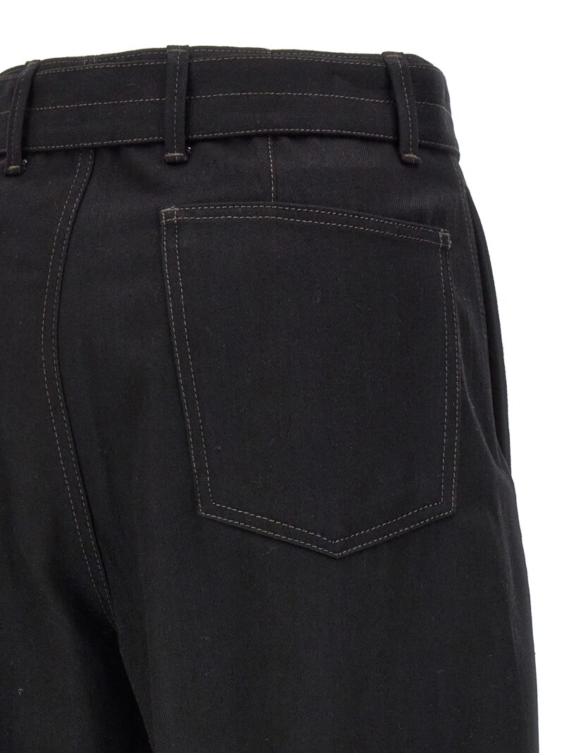 'Twisted Belted' jeans 100% cotton LEMAIRE Black