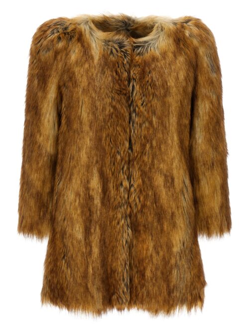 'Paris' faux fur coat B&B COUTURE Brown
