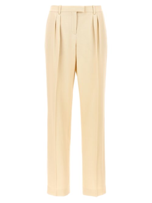 Pants with front pleats TOM FORD Beige