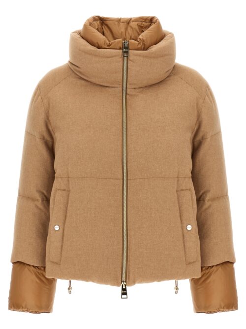 Two-material puffer jacket HERNO Beige