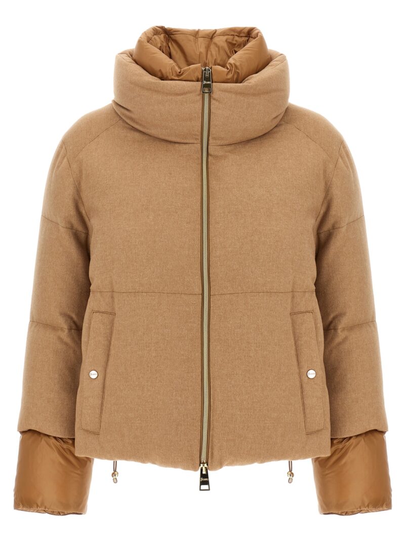 Two-material puffer jacket HERNO Beige