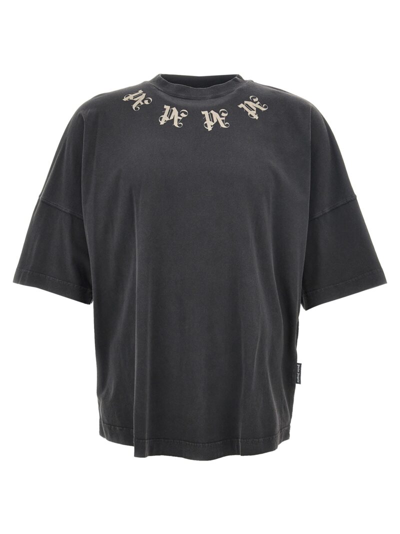 'Statement Monogram' T-shirt PALM ANGELS Black