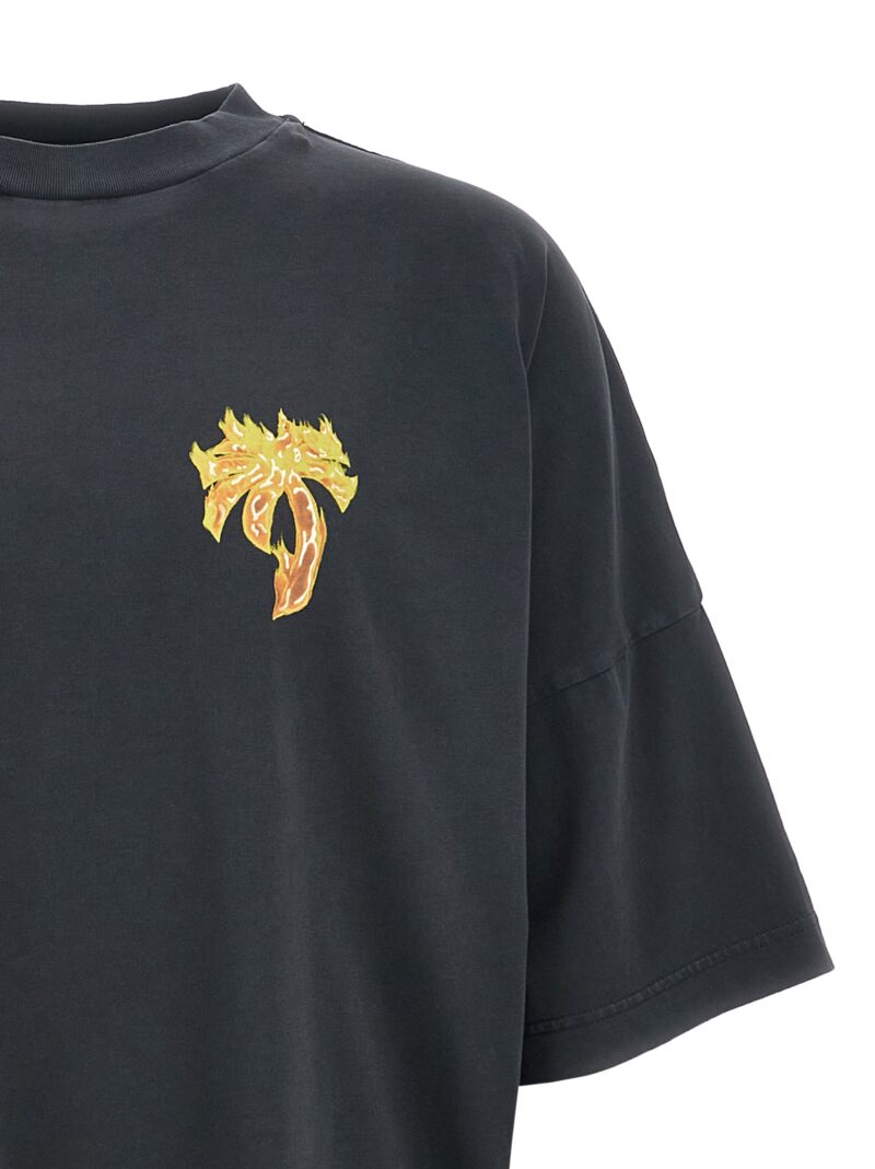 'Burning Palm' T-shirt Man PALM ANGELS Black