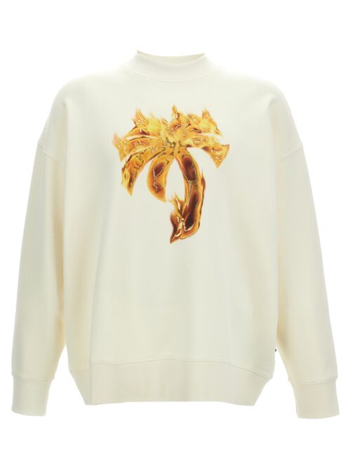 'Burning Palm' T-shirt PALM ANGELS White