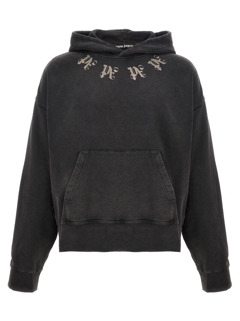 'Statement Monogram' hoodie PALM ANGELS Black