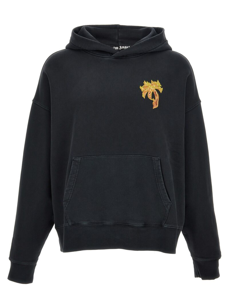 'Burning Palm' hoodie PALM ANGELS Black