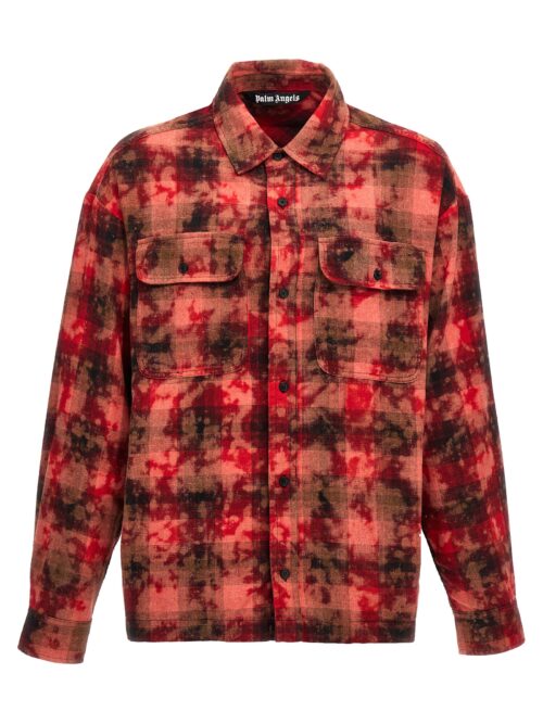 'Curved Logo' shirt PALM ANGELS Red