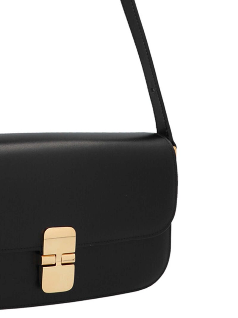 'Grace baguette' shoulder bag 100% cowhide leather A.P.C. Black