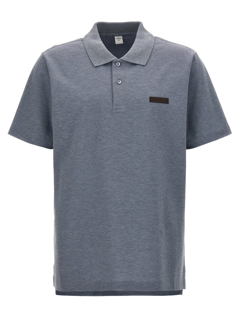 Logo patch polo shirt BERLUTI Light Blue