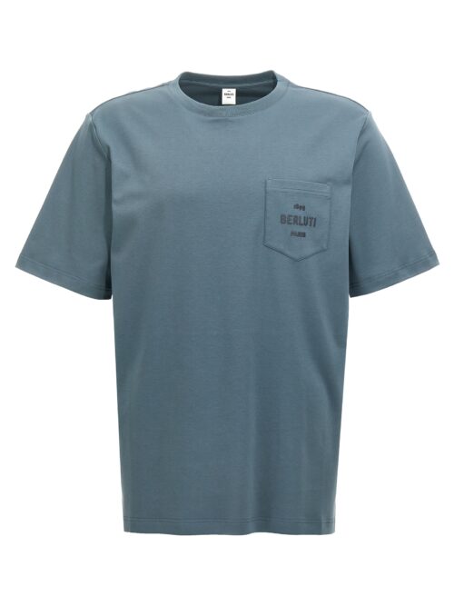 Logo print T-shirt BERLUTI Blue