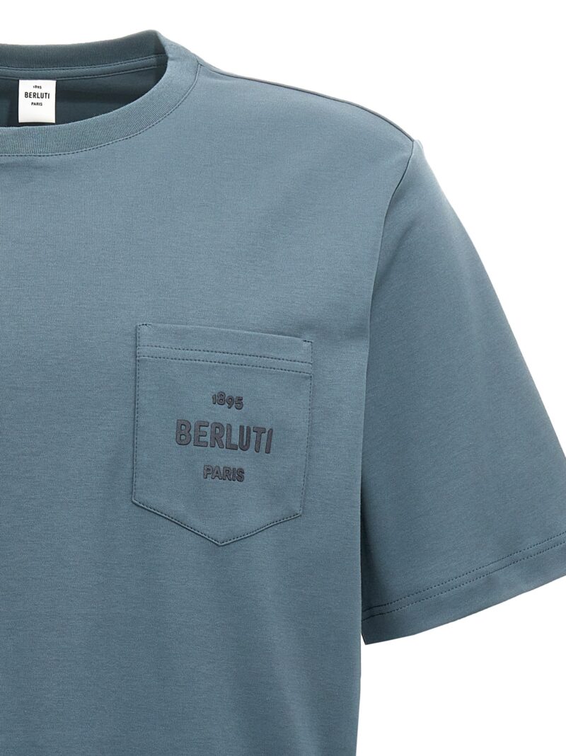 Logo print T-shirt Man BERLUTI Blue