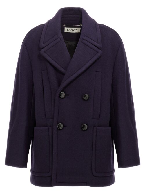 Double-breasted coat LANVIN Blue